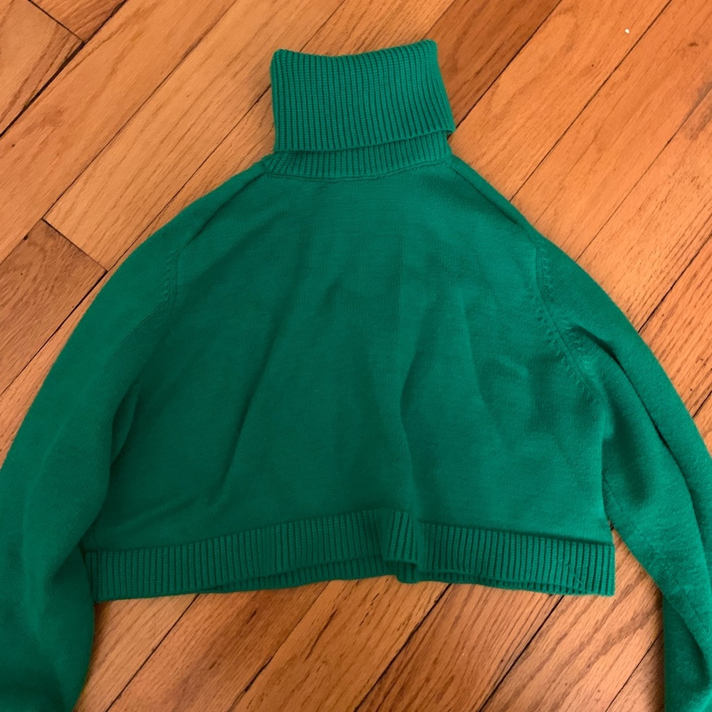 Bright Green Turtleneck Sweater